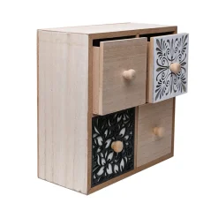 Multipurpose Floral Table Drawer Organizer - 2 Layers & 2-2 Compartment