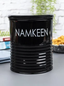 Namkeen Jar With Lid - (Black, 1700mL)