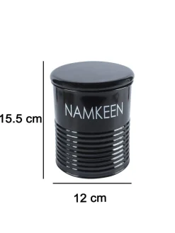Namkeen Jar With Lid - (Black, 1700mL)