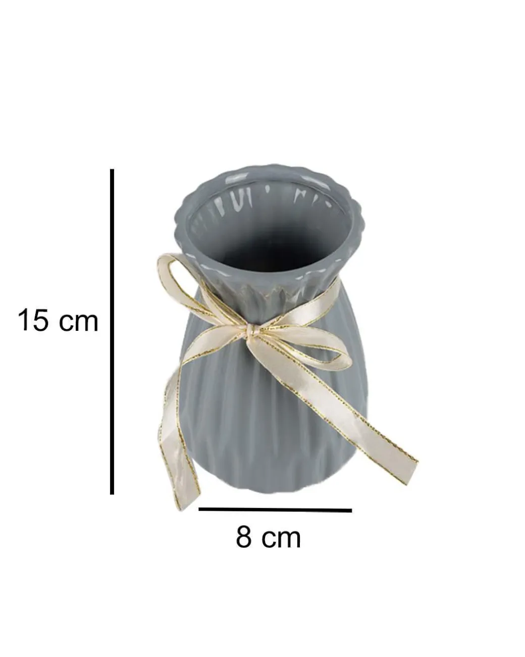 Nordic Vase, Grey, Ceramic