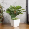 Obcordate Shape Leafs Home Decor Artificial Flower Pot