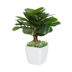 Obcordate Shape Leafs Home Decor Artificial Flower Pot