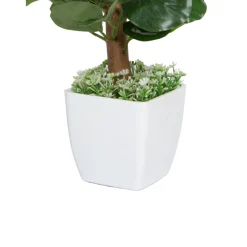 Obcordate Shape Leafs Home Decor Artificial Flower Pot