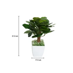 Obcordate Shape Leafs Home Decor Artificial Flower Pot