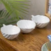 Off White Ceramic Dish - Pack Of 3, Plain