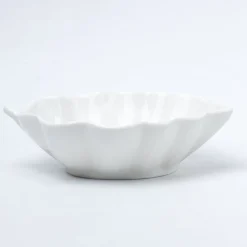 Off White Ceramic Dish - Pack Of 3, Plain