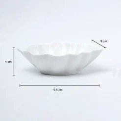Off White Ceramic Dish - Pack Of 3, Plain
