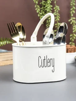 Off White Cutlery Holder