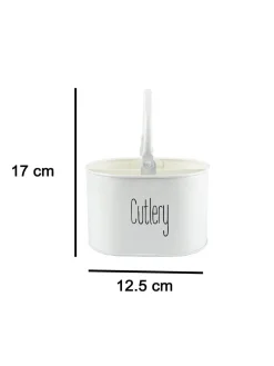 Off White Cutlery Holder