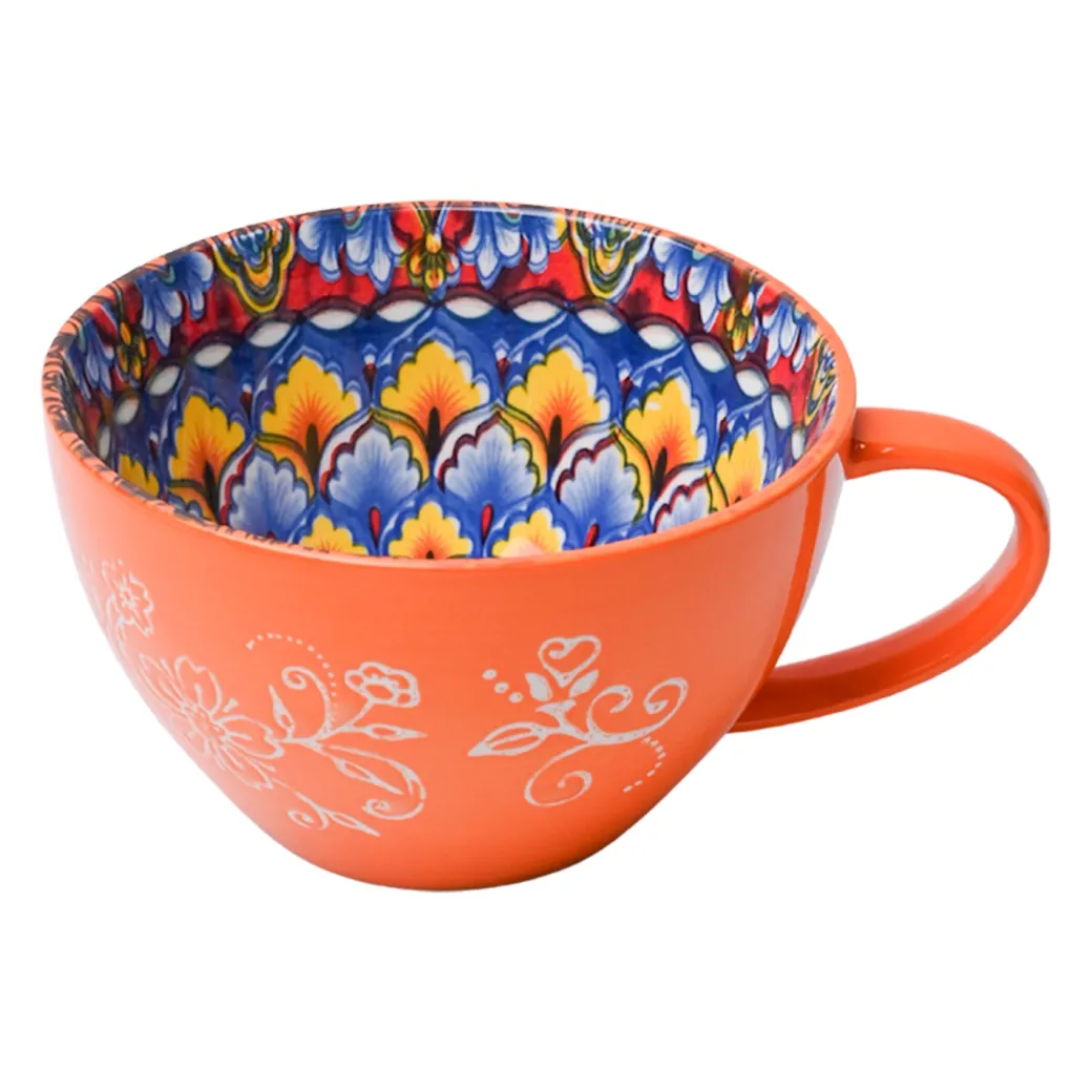 Orange Geomatry 480ml Cup