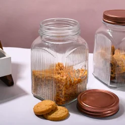 Pack Of 2 Glass Jar Set, 900mL Each