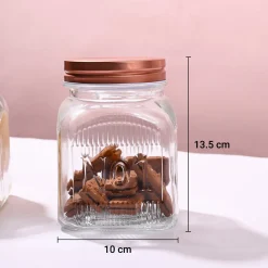 Pack Of 2 Glass Jar Set, 900mL Each