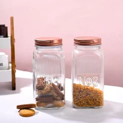Pack Of 2 Glass Jar Set, 1500mL Each