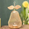 Pear T- Lite Holder - Golden & Metal