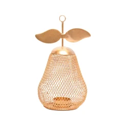Pear T- Lite Holder - Golden & Metal
