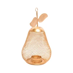 Pear T- Lite Holder - Golden & Metal