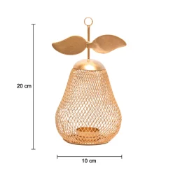 Pear T- Lite Holder - Golden & Metal