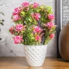 Pink Artificial Flower Vase Home Decor