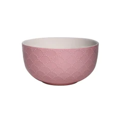 Pink Ceramic Bowl - 580Ml, Fish Scale
