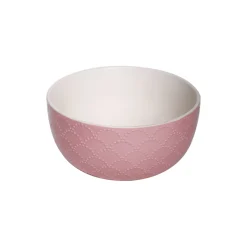 Pink Ceramic Bowl - 580Ml, Fish Scale