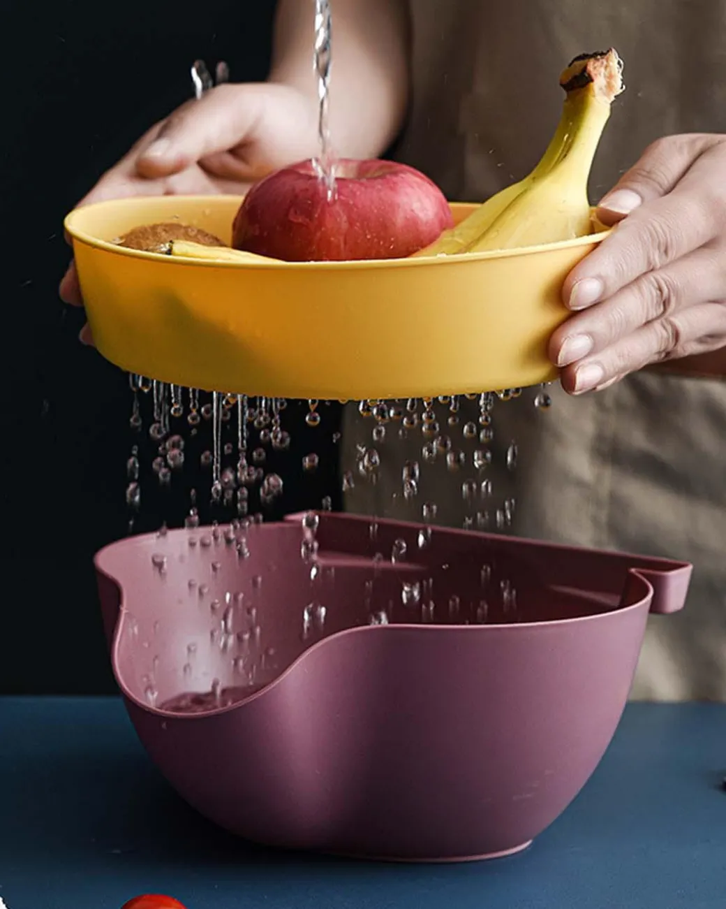 Plastic, Colander, Perforated, Matt : Finish, Multicolor