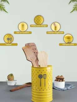 Polka Dot Ladle Holders - Yellow