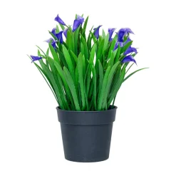 Purple Artificial Flower With Pot
