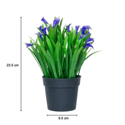 Purple Artificial Flower With Pot