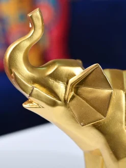 Radiant Elephant Decor Object - Golden Gleam