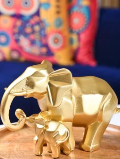 Radiant Elephant Decor Object Showpiece- Golden Gleam
