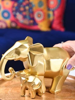 Radiant Elephant Decor Object Showpiece- Golden Gleam