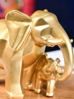 Radiant Elephant Decor Object Showpiece- Golden Gleam