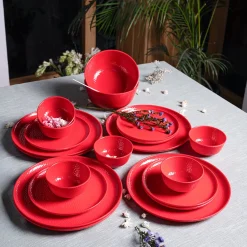 Red Dinner Sets - 20 Pcs