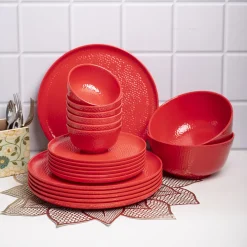 Red Dinner Sets - 20 Pcs