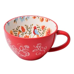 Red Floral 480ml Cup