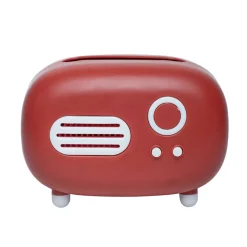 Red Vintage Napkin Box Holder - Radio Design