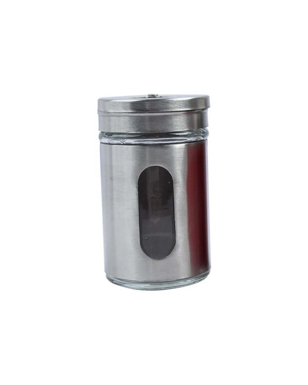Salt & Pepper Shaker, Red & Silver, Stainless Steel, Set of 2