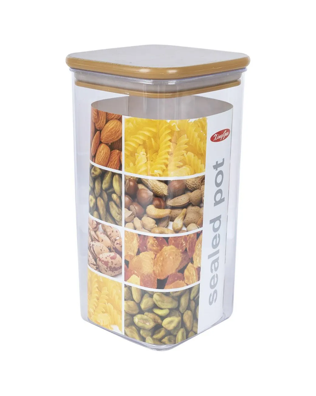 Sealed Container, Brown, Plastic Lid, 1.3 Litre
