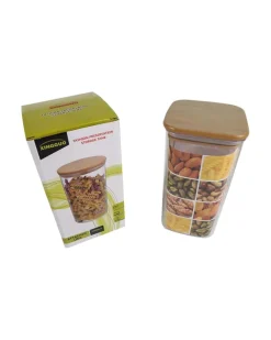 Sealed Container, Brown, Plastic Lid, 1.3 Litre