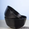 Serving Bowls, Mixing Bowl, Black, Hammered, Melamine, Set of 2