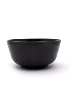 Serving Bowls, Mixing Bowl, Black, Hammered, Melamine, Set of 2