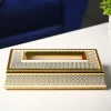 Shimmering Gold Tissue Box - Rectangle Shape