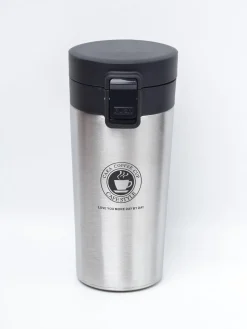 Silver Travel Mug With Lid - 350mL