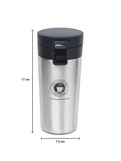 Silver Travel Mug With Lid - 350mL