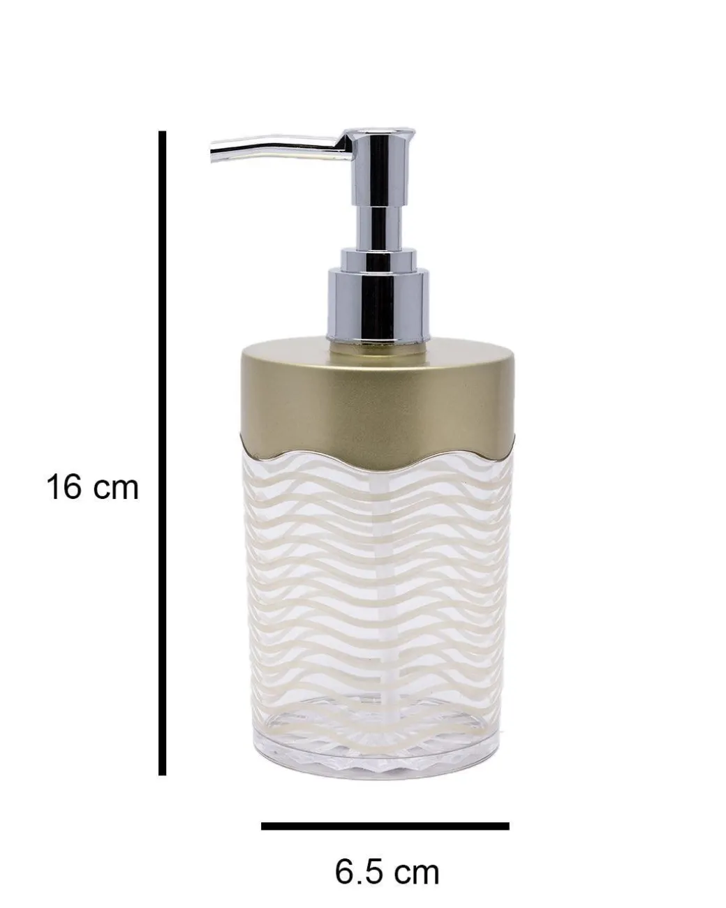 Soap Dispenser, Metallic Green, Plastic, 350 mL