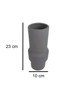Solid Vase, Grey, Ceramic