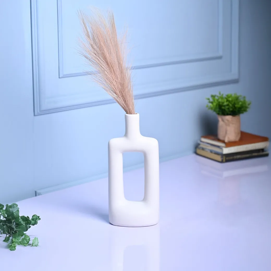 Sophisticated White Ceramic Vase