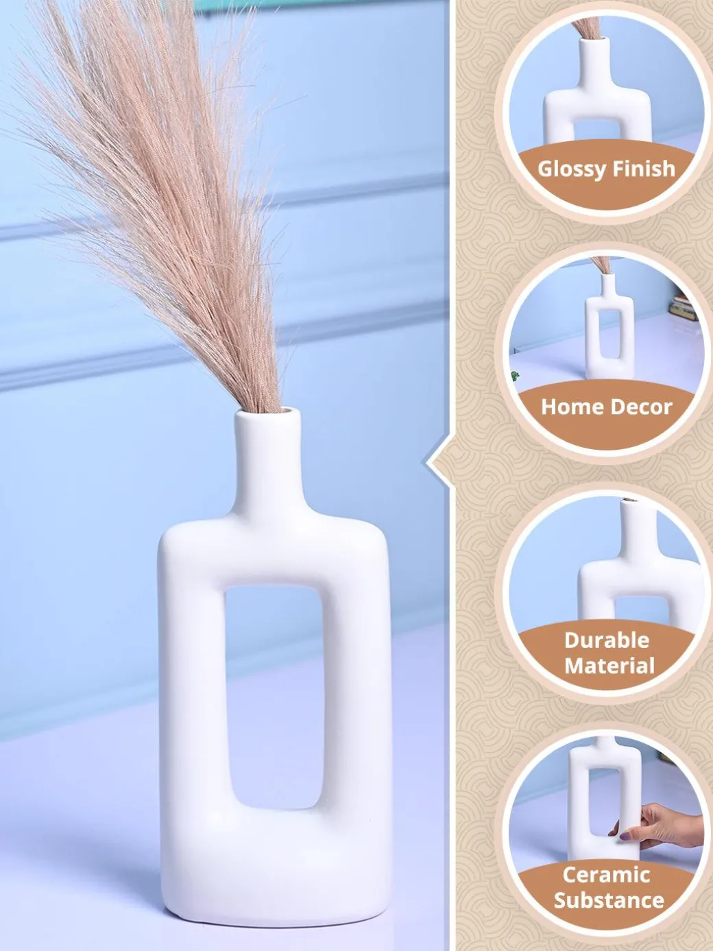 Sophisticated White Ceramic Vase