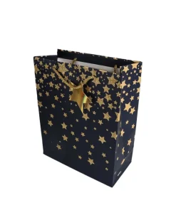 Starry Gift Bag, Large, Navy Blue, Paper, Set of 3