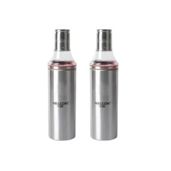 Steel Oil Dispenser Set Of 2 Pcs (Each 1000 Ml)